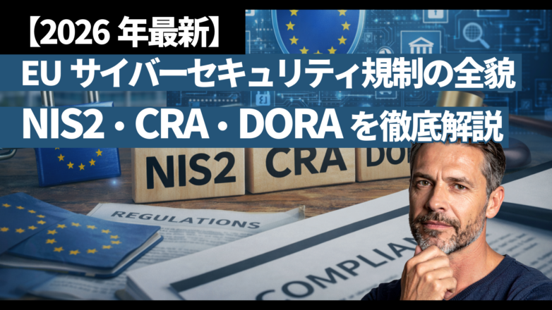 【2026年最新】EUサイバーセキュリティ規制の全貌｜NIS2・CRA・DORAを徹底解説のイメージサムネイル画像