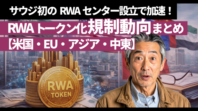 サウジ初のRWAセンター設立で加速！RWAトークン化“規制動向”まとめ【米国・EU・アジア・中東】のイメージサムネイル画像